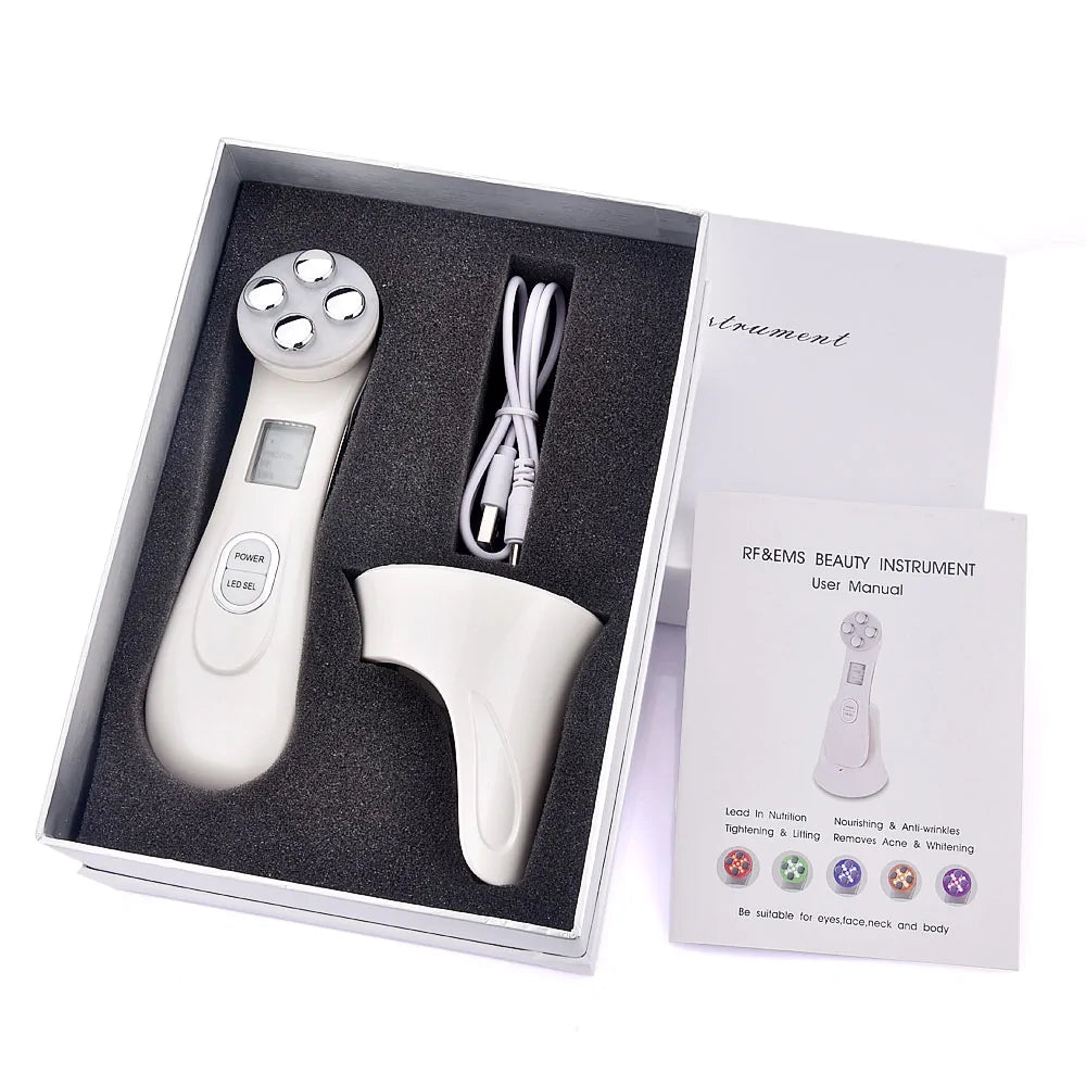 Facial 5-In-1 LED Skin Tightening Beauty - WanderMart Co.