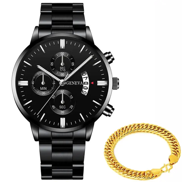 Fashion Men Stainless Steel Watch - WanderMart Co.