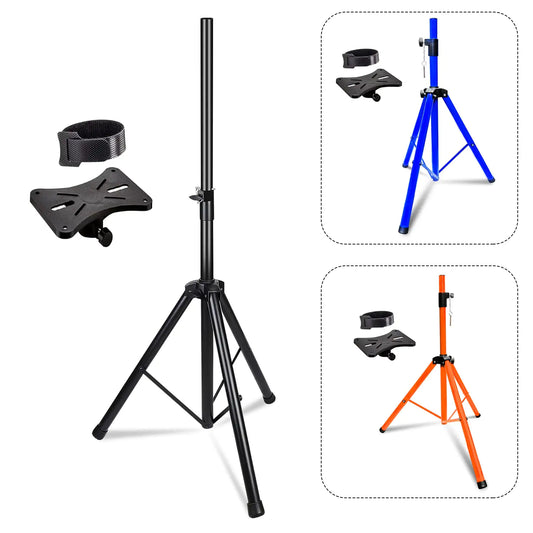 5 Core Speaker Stand Tripod Heavy Duty Adjustable Up to 72 Inch DJ Studio Monitor Stands Pole Mount Black - WanderMart Co.