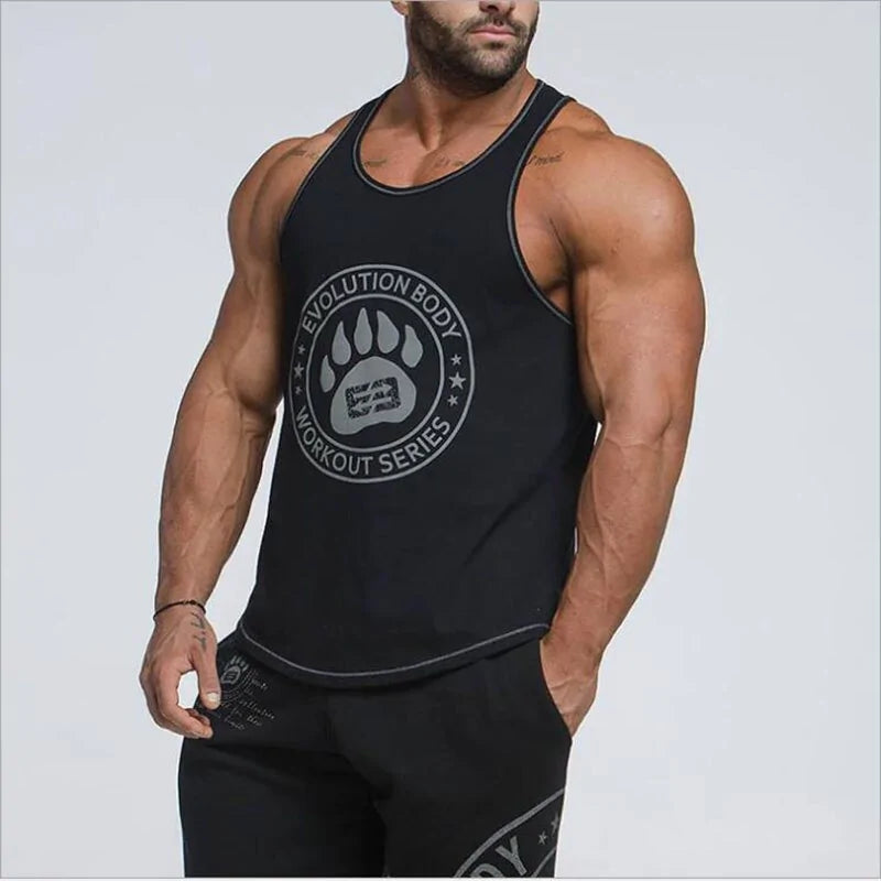 2019 Men's Bodybuilding Stringer Tank Tops: Fitness Singlets - WanderMart Co.