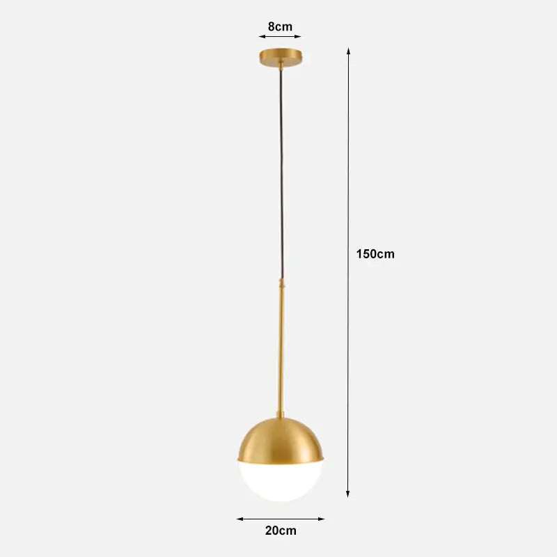 Golden Glass Ball Pendant Light - WanderMart Co.