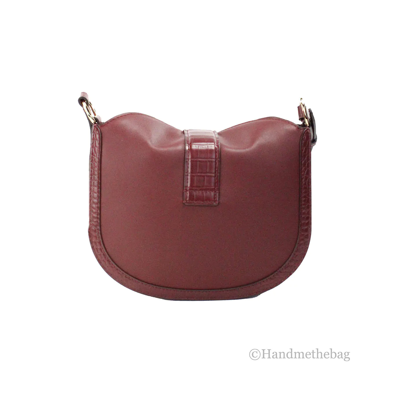 Michael Kors Gabby Dark Cherry Foldover Hobo Crossbody Bag - WanderMart Co.