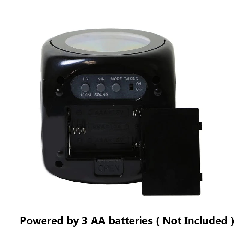 LED Projection Alarm Clock Digital LCD Display Voice Talking Weather Snooze USB - WanderMart Co.