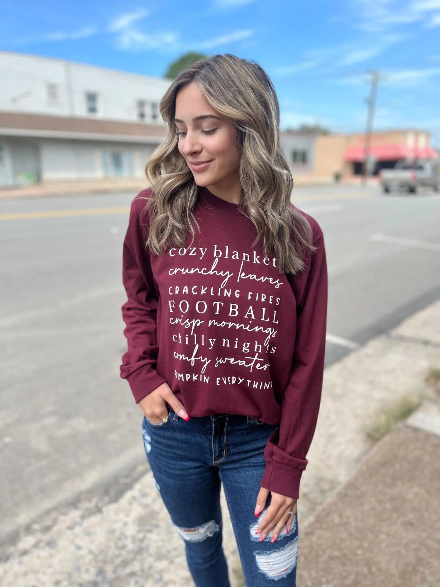 Fall Vibes Long Sleeve Tee - WanderMart Co.