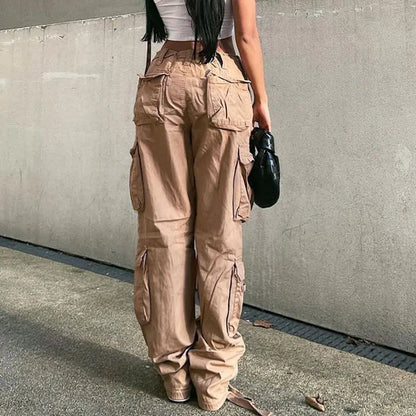 Cargo Solid Baggy Pants - WanderMart Co.