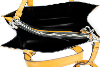 Marc Jacobs Mini Grind Desert Sun Pebbled Leather Crossbody Tote Handbag - WanderMart Co.