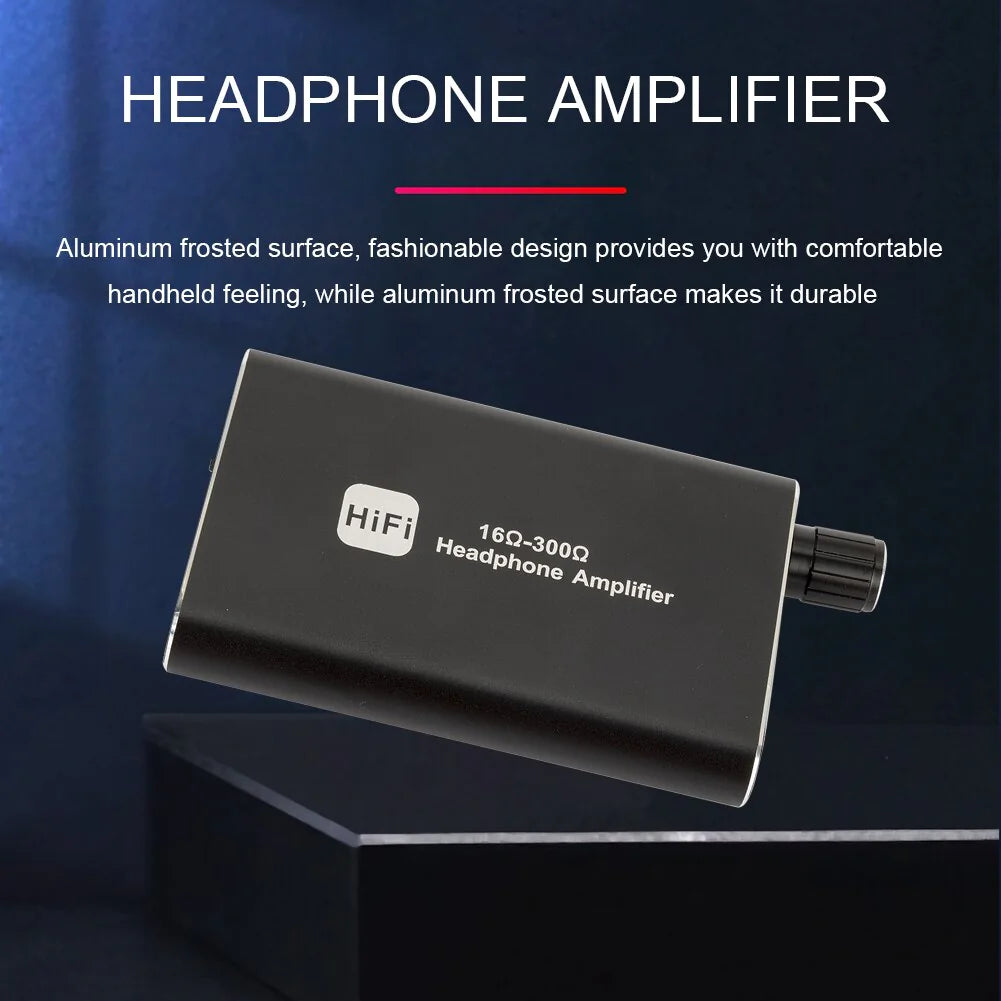 16-300Ω HIFI Headphone Amplifier Portable Earphone AMP 3.5mm w/ Audio USB Cable - WanderMart Co.