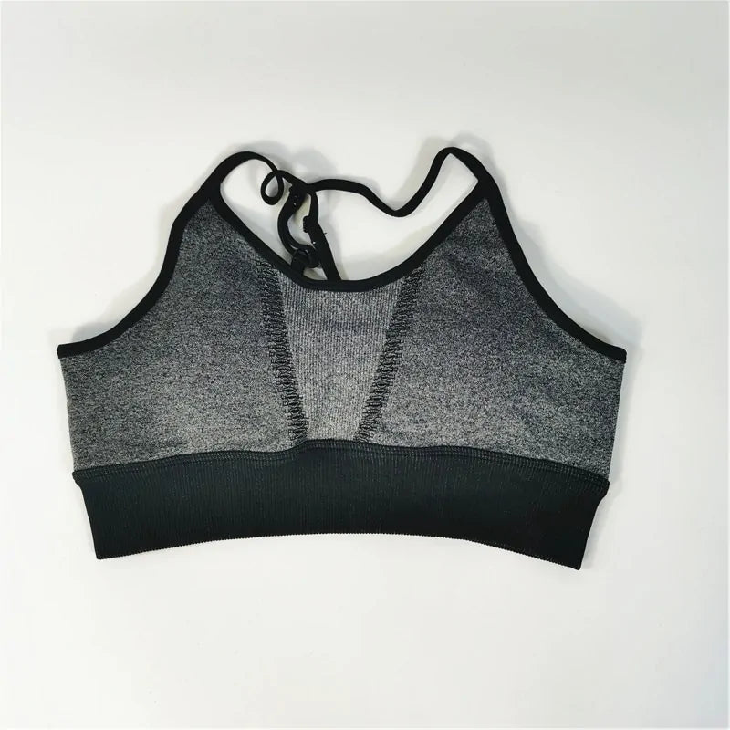 Grey/Beige Sports Bra - WanderMart Co.