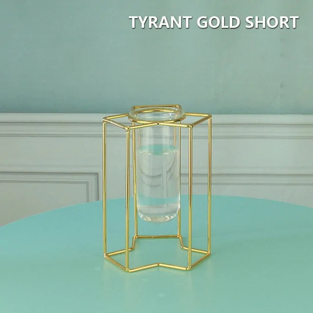 Creative Golden Glass Vase - WanderMart Co.