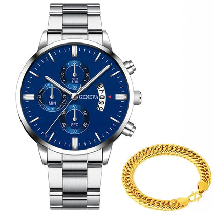 Fashion Men Stainless Steel Watch - WanderMart Co.