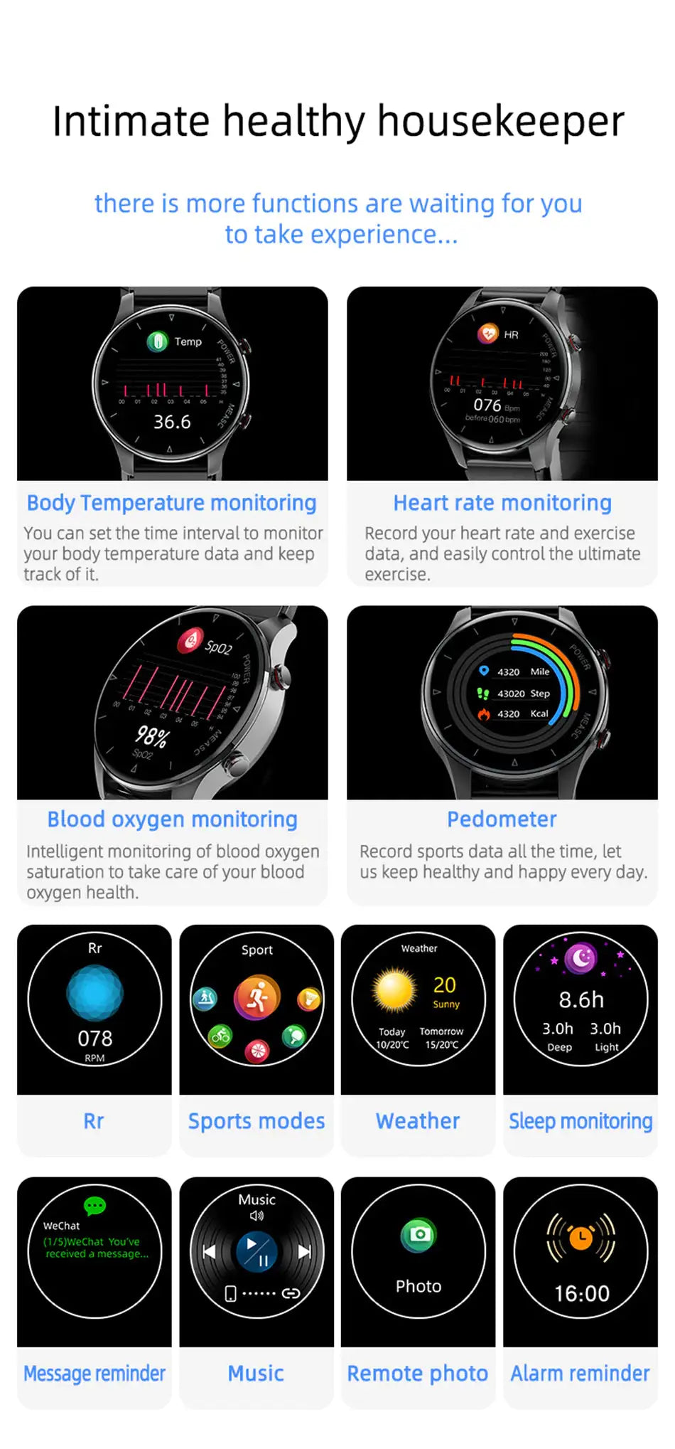 Blood Pressure Watch With Inflatable Airbag - WanderMart Co.