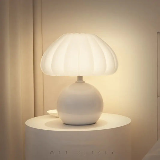 Cream Decorative Mushroom Table Lamp - WanderMart Co.