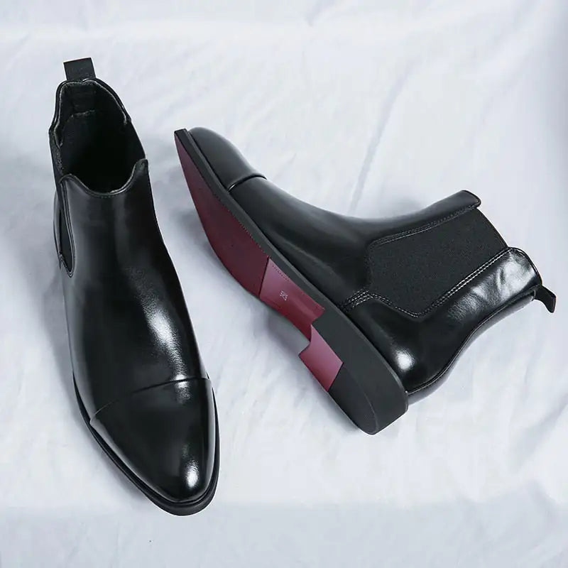 Red Bottom Chelsea Boots For Men - WanderMart Co.