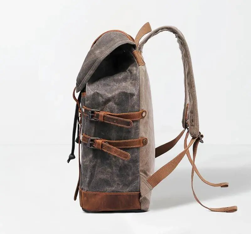 Waterproof Waxed Canvas Backpack - WanderMart Co.