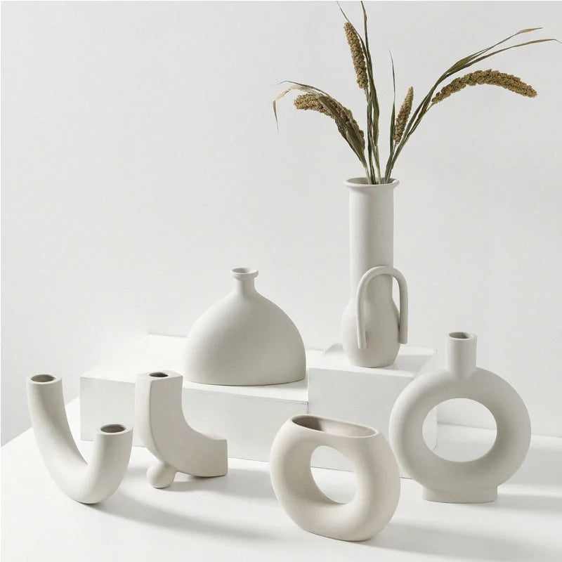 Nordic Ceramic Vase Home Decoration Ornaments - WanderMart Co.