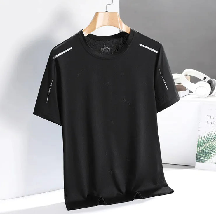 Men's Ice Silk Quick-Dry Tee – Breathable & Trendy Activewear - WanderMart Co.