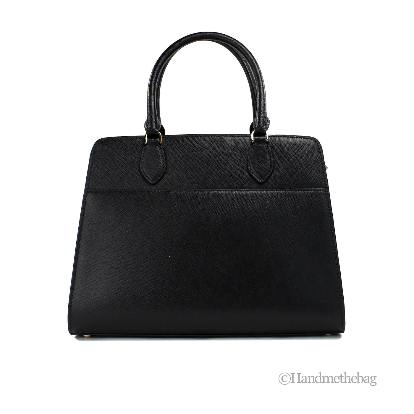 Kate Spade Madison Medium Black Saffiano Leather Satchel Bag - WanderMart Co.