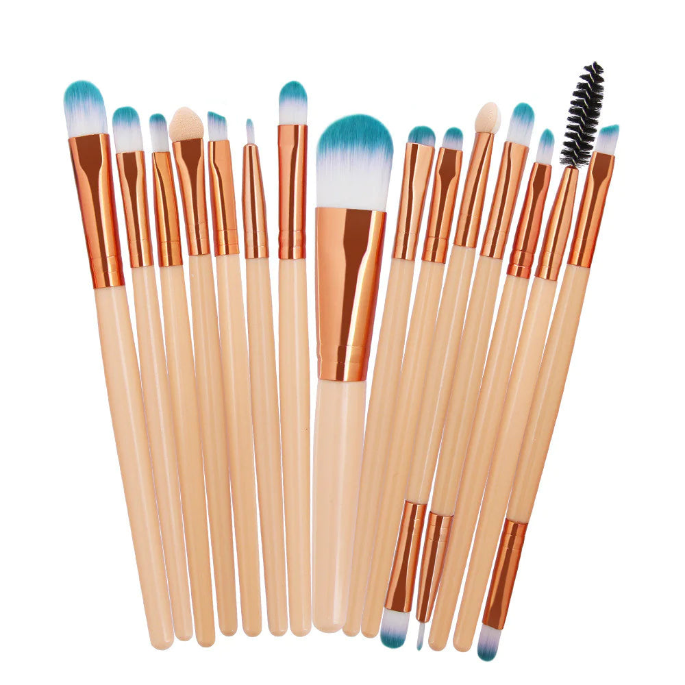 15 Pieces Makeup Brush Set - WanderMart Co.