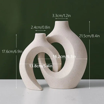 Nordic Ceramic Interlock Vase - WanderMart Co.