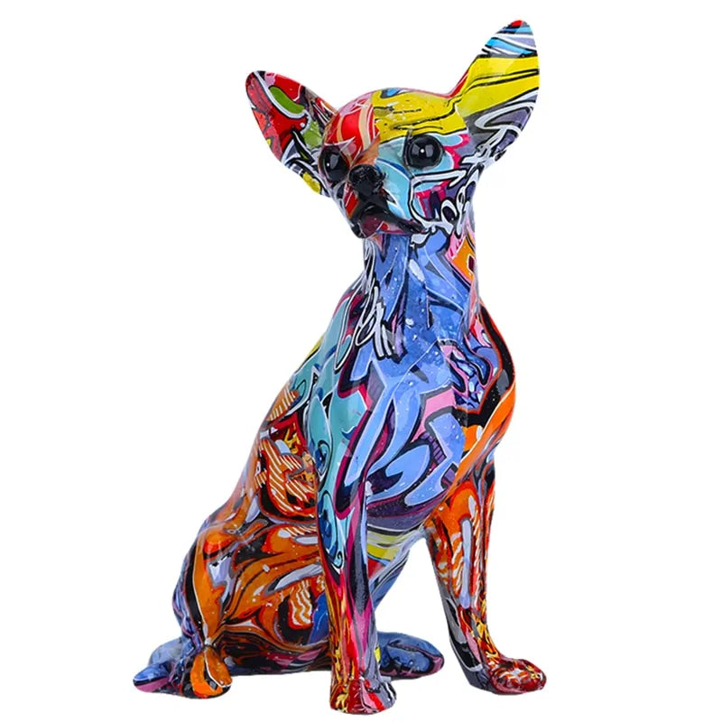 Creative Color Dog Statue - WanderMart Co.