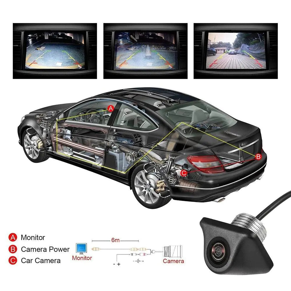 Car Rear View Reverse Camera Parking Backup Cam HD Night Vision Waterproof 170° - WanderMart Co.