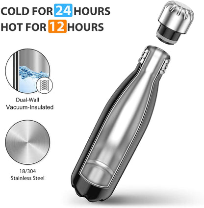 17oz Stainless Steel Water Bottle - WanderMart Co.