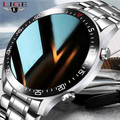 LIGE 2021 New Steel Band Smart Watch - WanderMart Co.