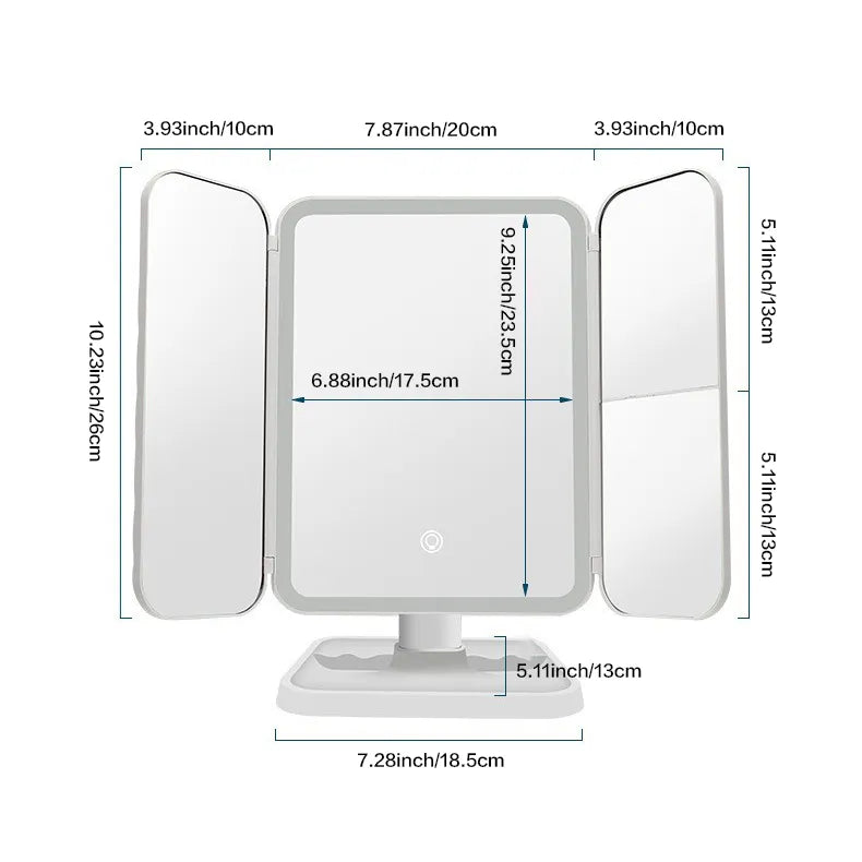 Smart Tri Led Makeup Mirror - WanderMart Co.