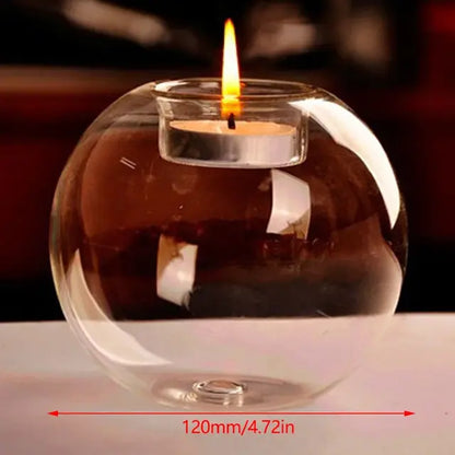 Transparent Glass Candle Holder - WanderMart Co.