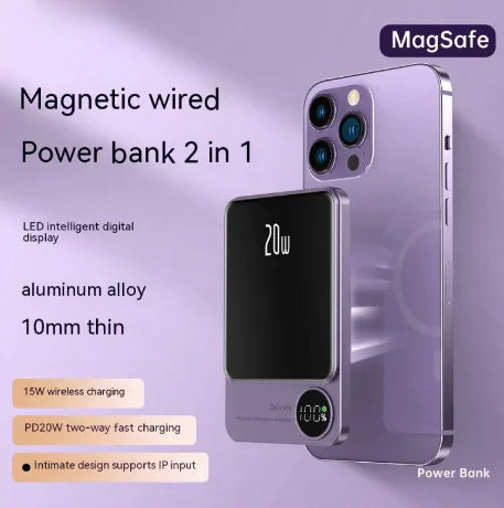 Wireless Magnetic Ultra-thin Powerbank - WanderMart Co.