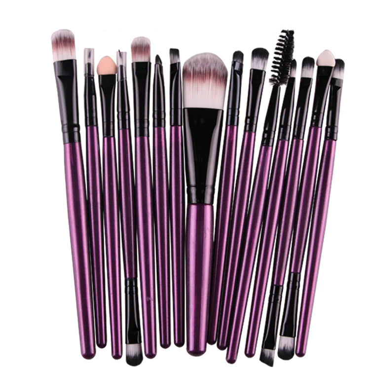 15 Pieces Makeup Brush Set - WanderMart Co.