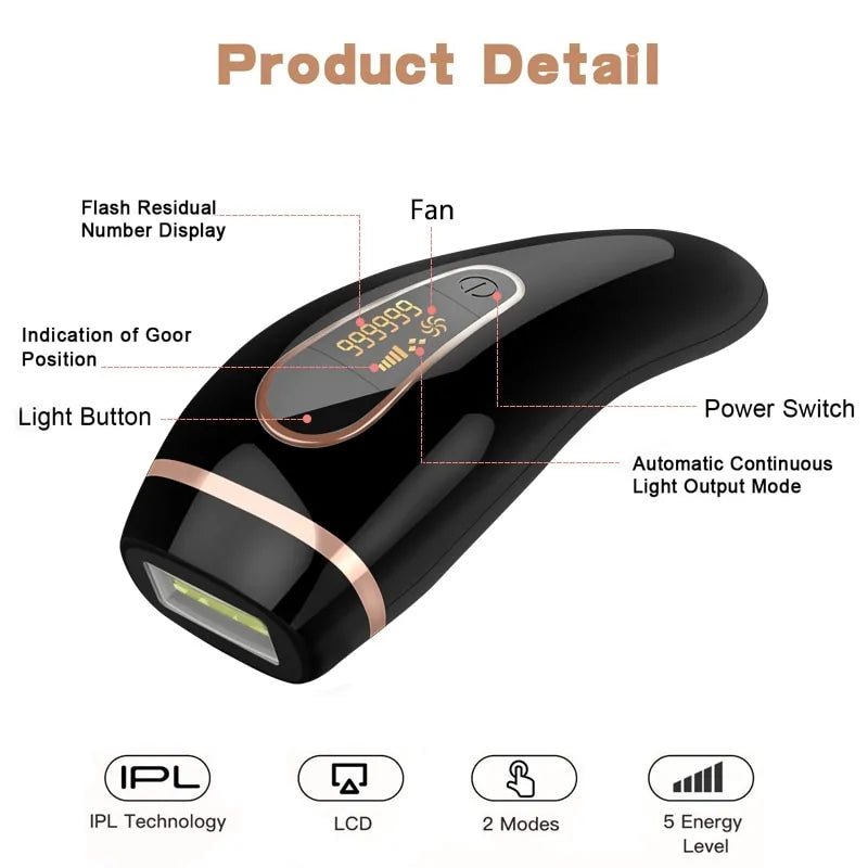 990000 flash professional permanent IPL epilator laser hair removal - WanderMart Co.