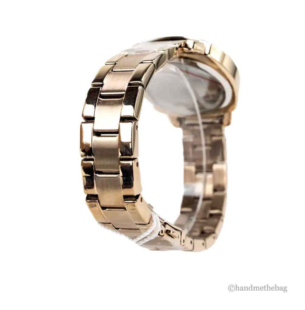 Coach Boyfriend Crystal Bezel Champagne Gold Toned Watch - WanderMart Co.