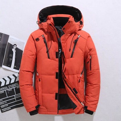 Men's Winter Down Jacket with Hood - WanderMart Co.