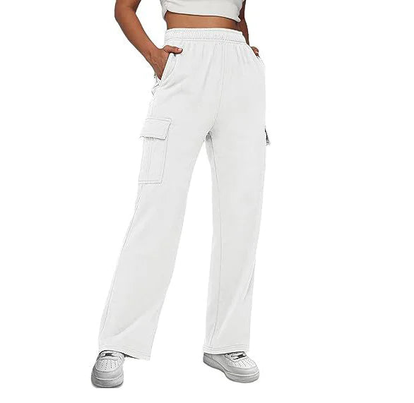 Women's Casual Pocket Overalls: Stylish and Functional Pants - WanderMart Co.