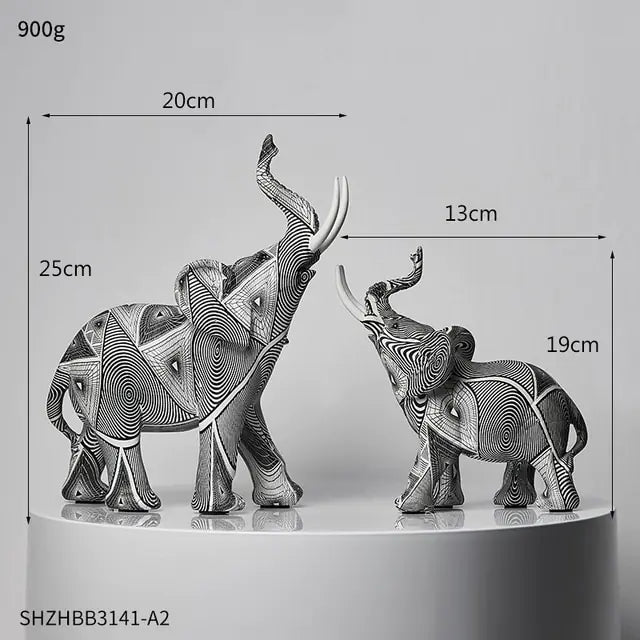 Painting Art Elephant Sculptures & Figurines Modern Decoration - WanderMart Co.