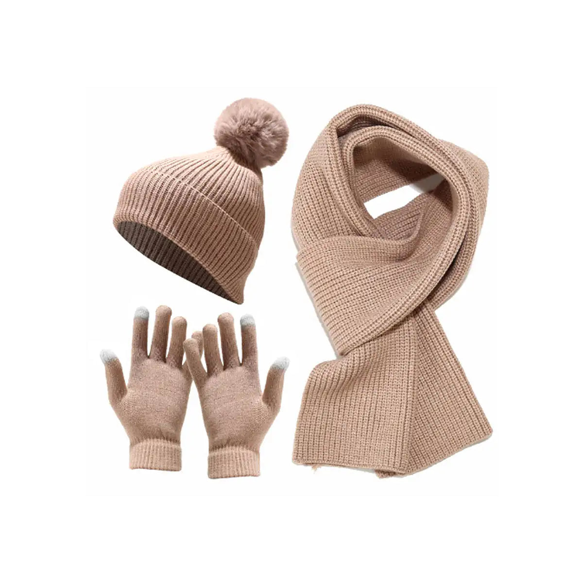 Cozy Winter 3 In 1 Scarf, Beany And Gloves Set - WanderMart Co.