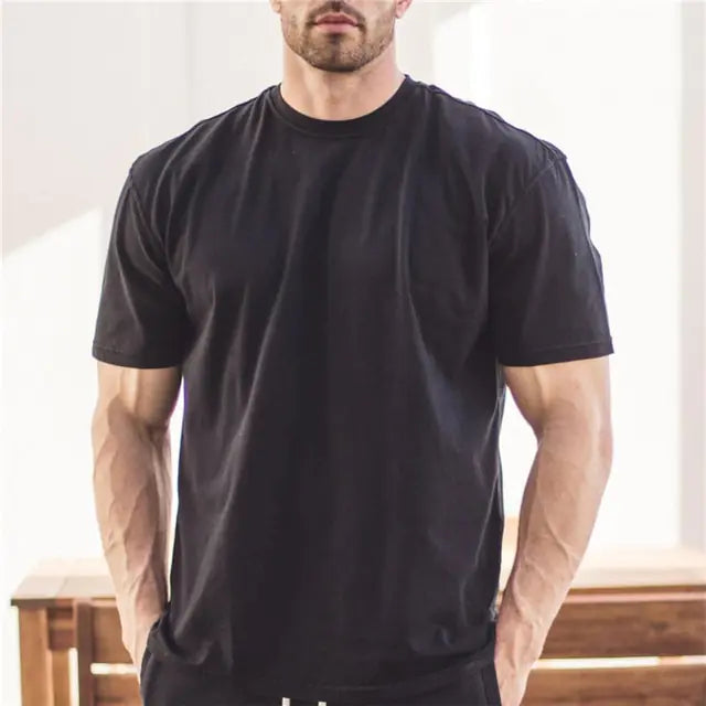 Men Gym Workout Fitness Cotton - WanderMart Co.