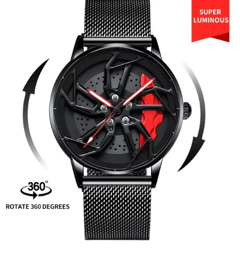 Men 3D Real Wheel Watches - WanderMart Co.