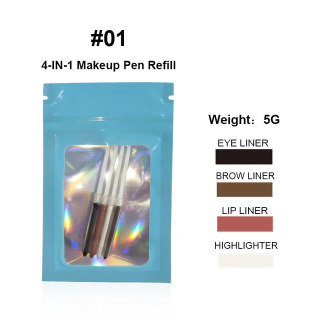 4 In 1 Face Makeup Pen Eyebrow - WanderMart Co.