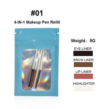 4 In 1 Face Makeup Pen Eyebrow - WanderMart Co.