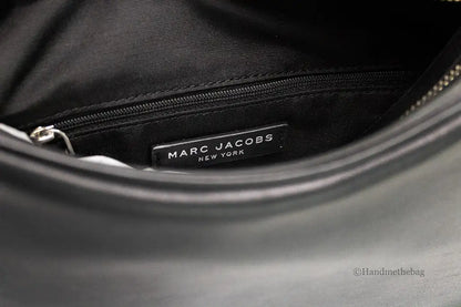 Marc Jacobs Tempo Small Black Leather Hobo Shoulder Bag - WanderMart Co.