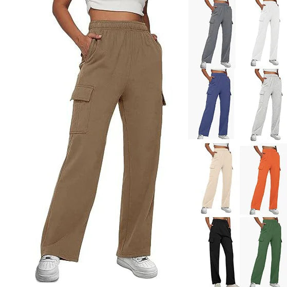 Women's Casual Pocket Overalls: Stylish and Functional Pants - WanderMart Co.