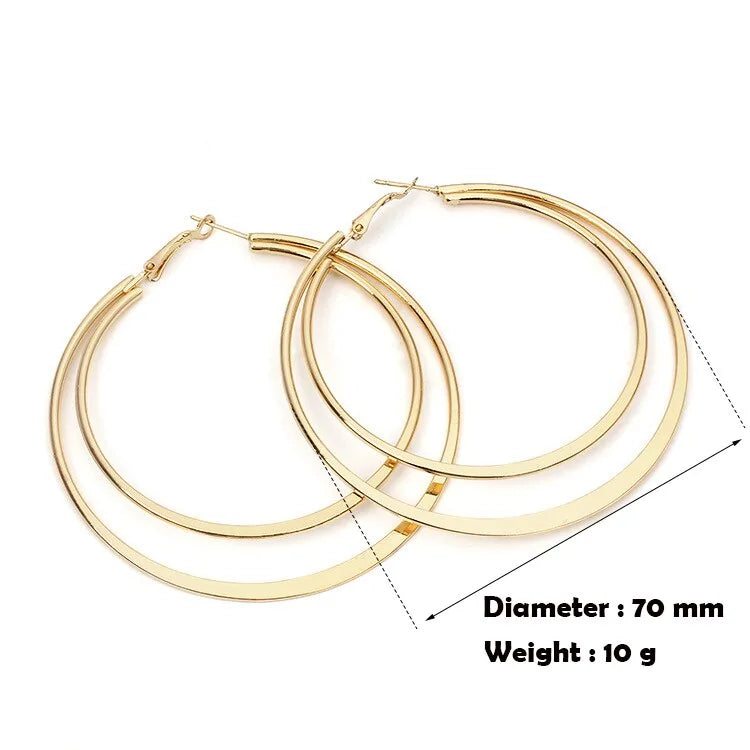 Big Hoop Large Circle Earrings - WanderMart Co.