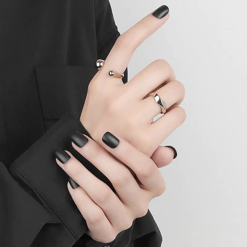 Irregular Geometric Adjustable Rings Set - WanderMart Co.