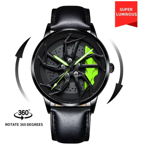 Men 3D Real Wheel Watches - WanderMart Co.