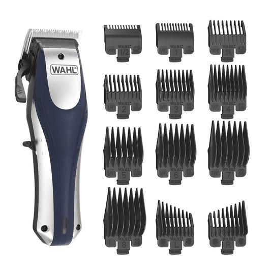 Wahl Lithium Ion Pro Rechargeable Cordless Hair Clippers for Men, Woman, & Children with Smart Charge Technology for Convenient at Home Haircutting - Model 79470 Sliver 22 Piece Set - WanderMart Co.