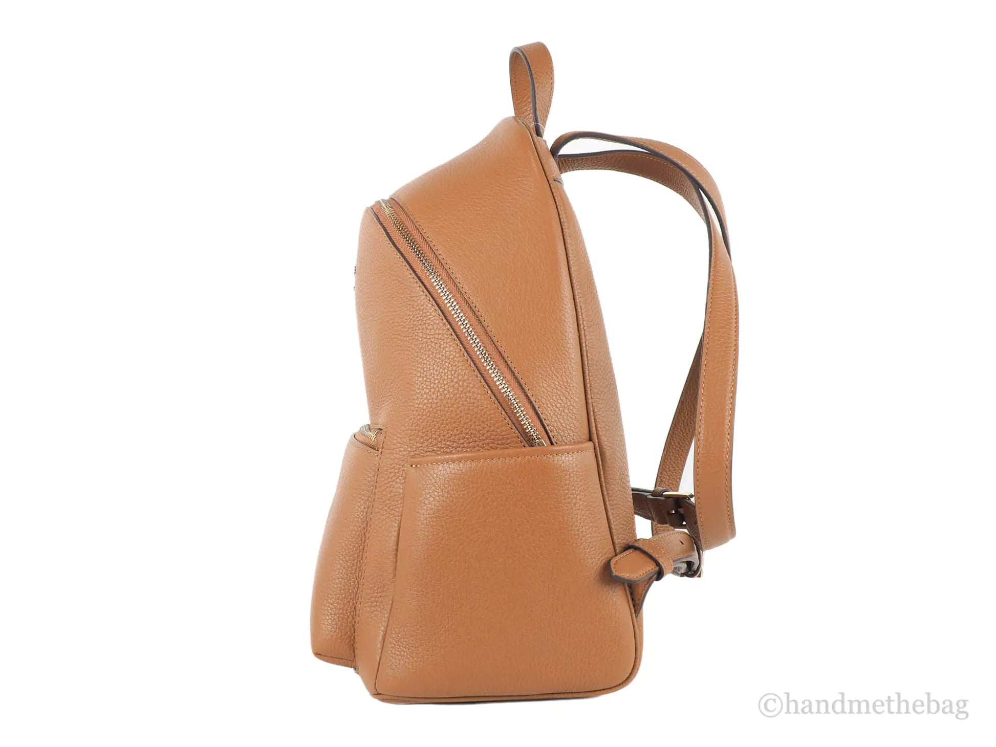 Kate Spade Leila Medium Warm Gingerbread Leather Dome Backpack - WanderMart Co.