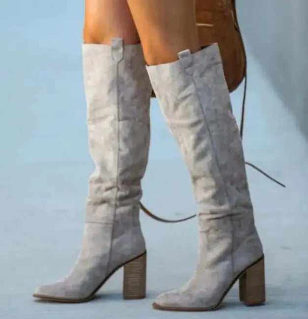 Over The Knee Heel Boots - WanderMart Co.