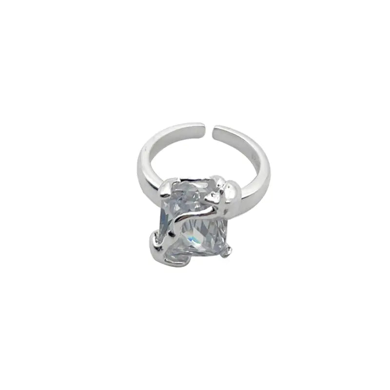 Adjustable Square Zircon Ring - WanderMart Co.